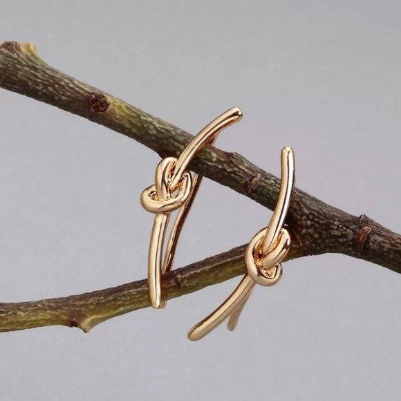 3/$30 💛 Gold Knot Twist Earrings - Picture 2 of 3